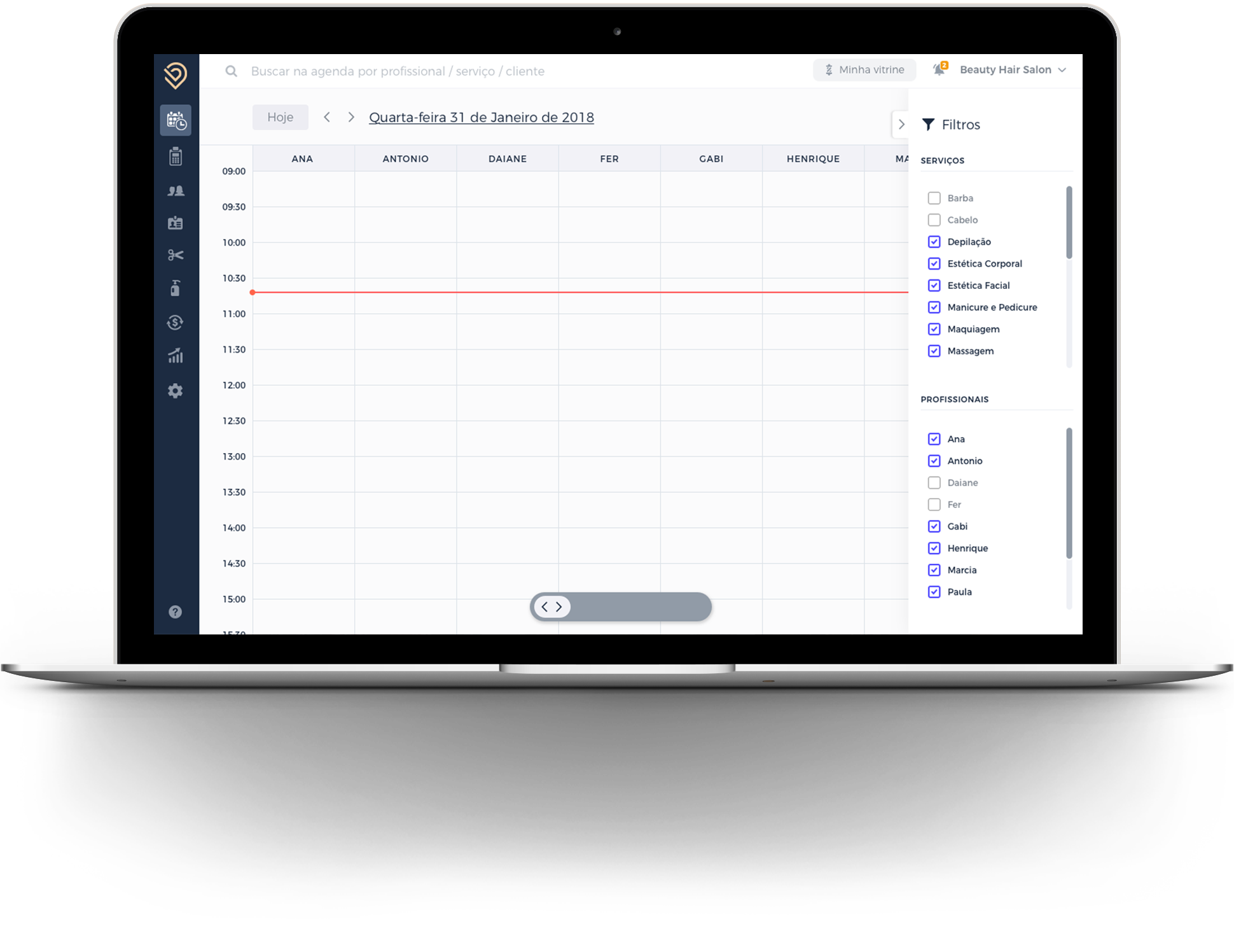 Beauty Date SaaS dashboard